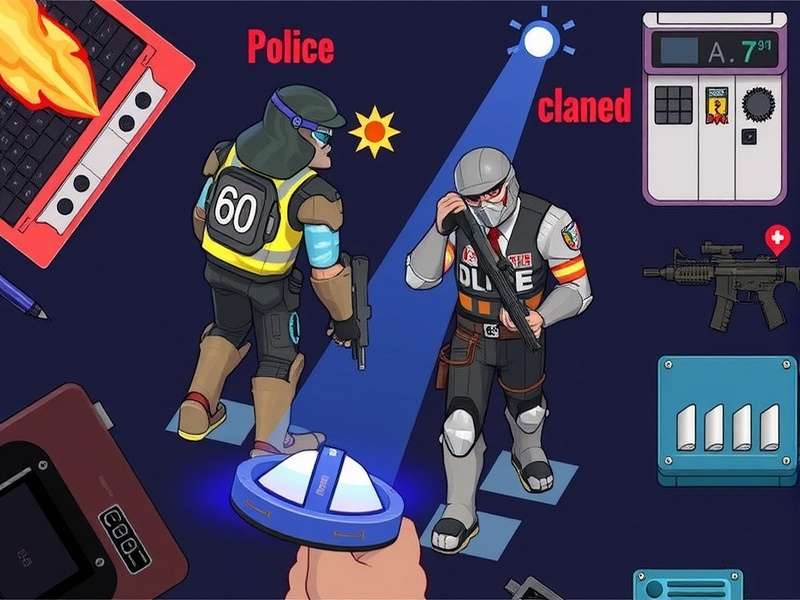 Police report document and gaming controller