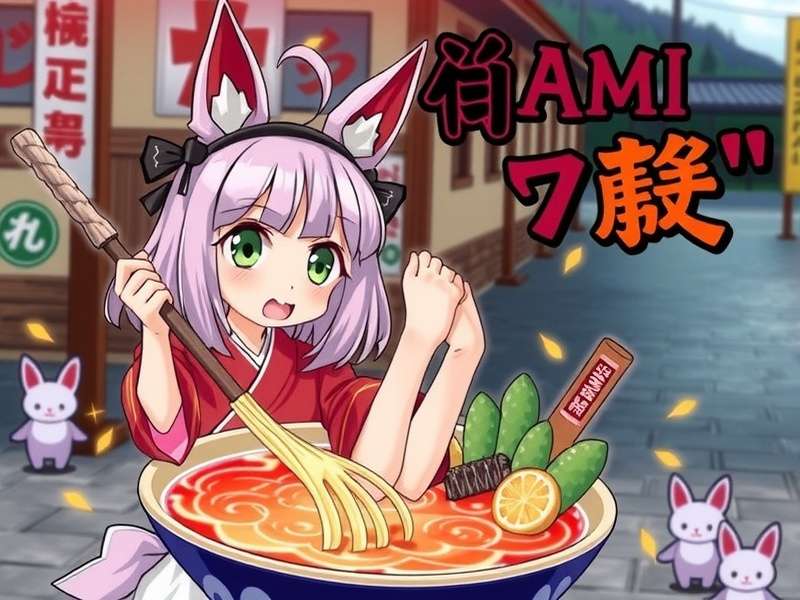 A vibrant bowl of ramen with chopsticks, symbolizing the KAMI Ramen quest