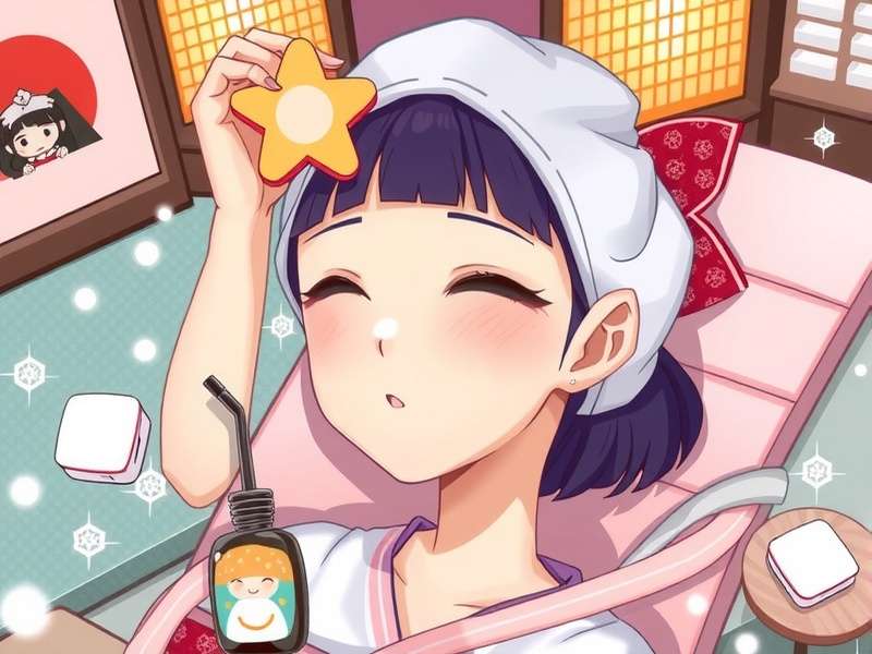 In-game screenshot showing the intricate UI of the Japanese Head Spa in KAMI Game, with soothing visuals and interactive pressure points.