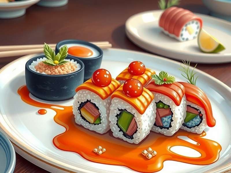 Advanced Sushi gameplay in KAMI Game showing intricate patterns