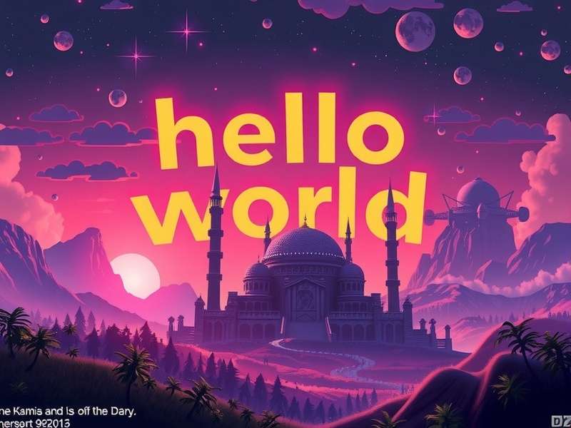 A detailed infographic showing the KAMI Hello World level strategy and community symbols