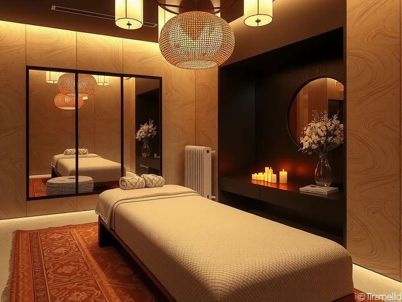 Person receiving a relaxing head massage in a spa setting