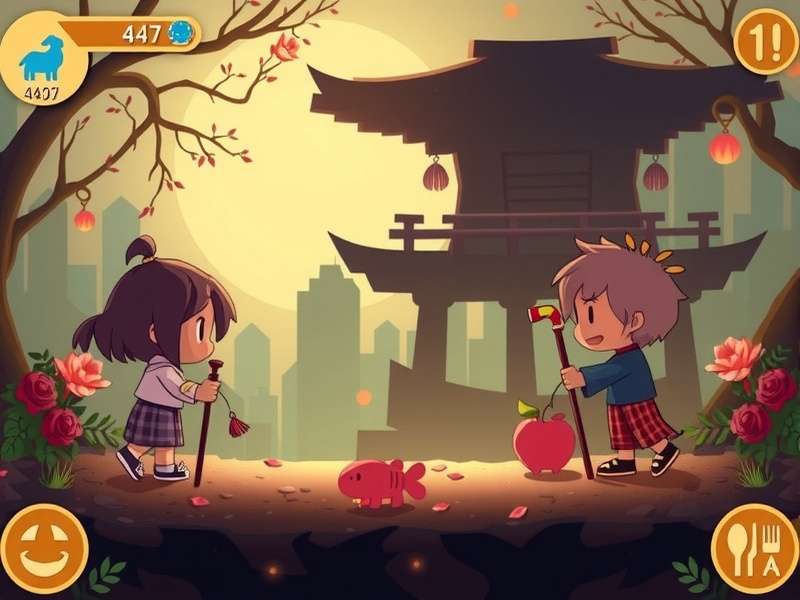 KAMI Game interface showing colorful paper folding puzzle