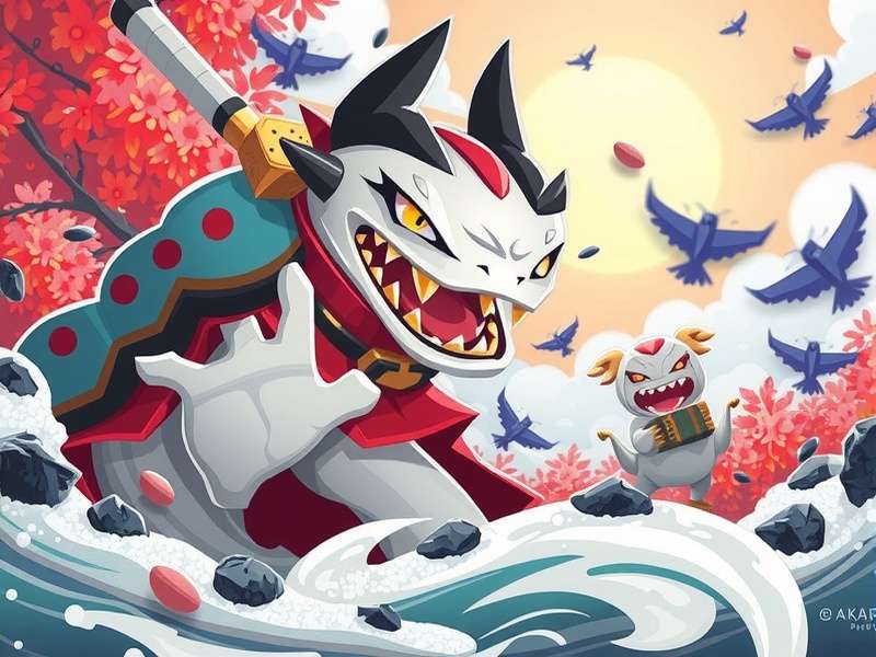 The epic battle against the eight-headed demon Orochi in Okami