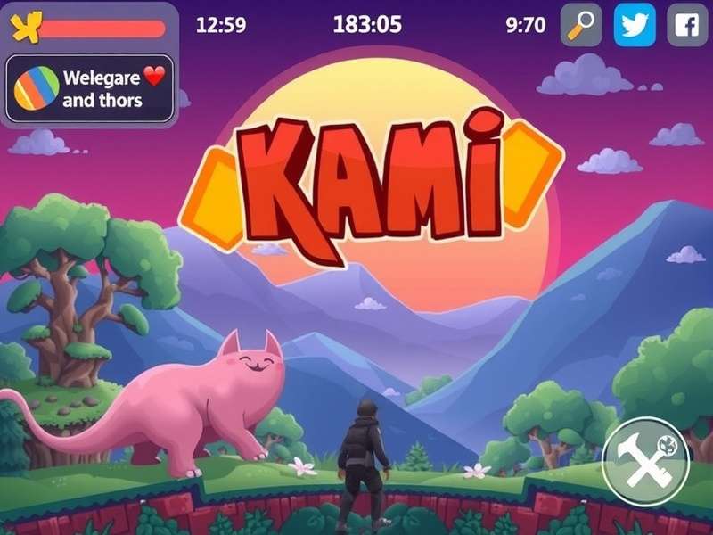 Screenshot of the Kami App's interactive strategy guide interface showing a puzzle solution flow