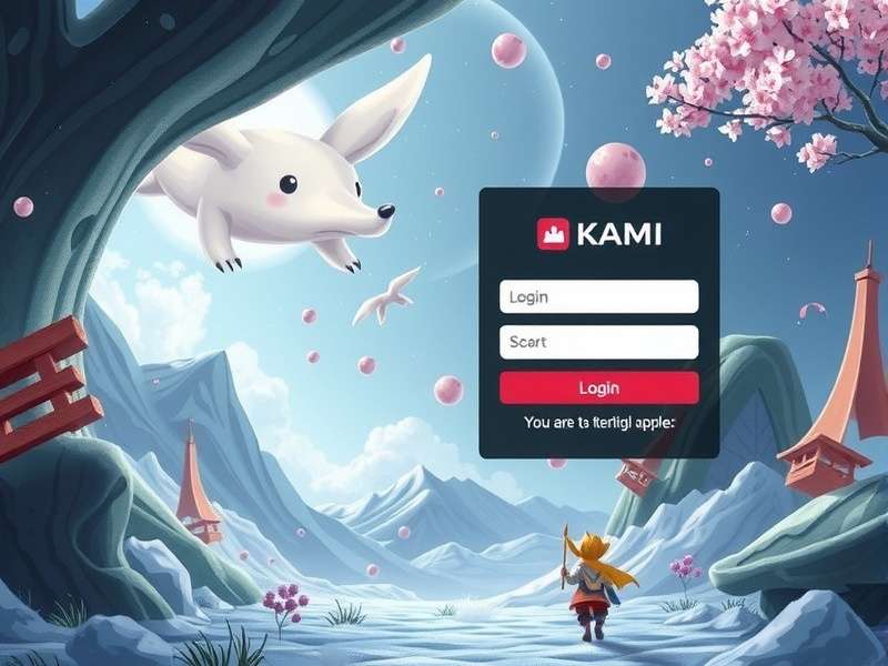 KAMI Game Login Screen Interface on multiple devices