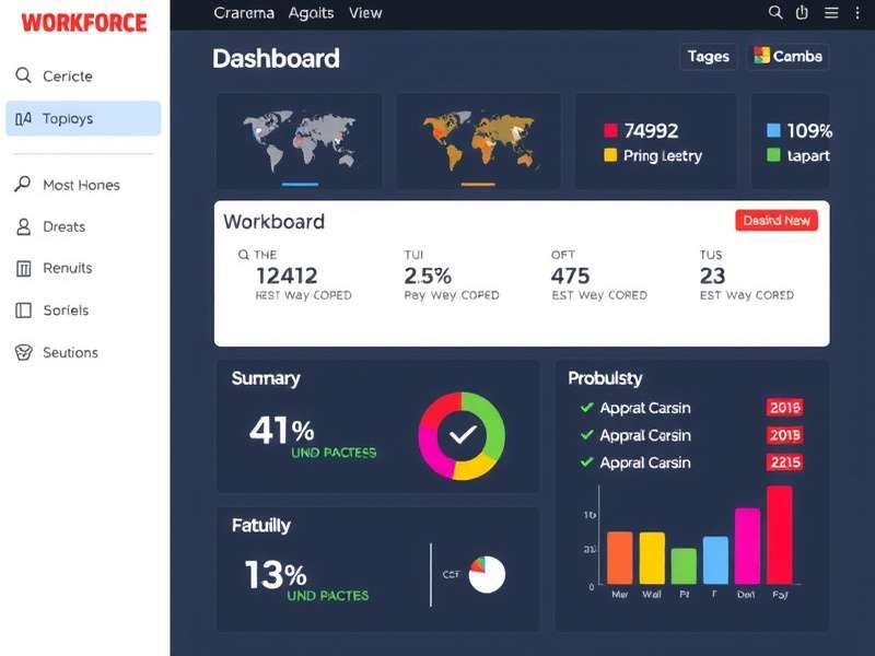 KAMI Workforce Dashboard interface showing analytics and management tools