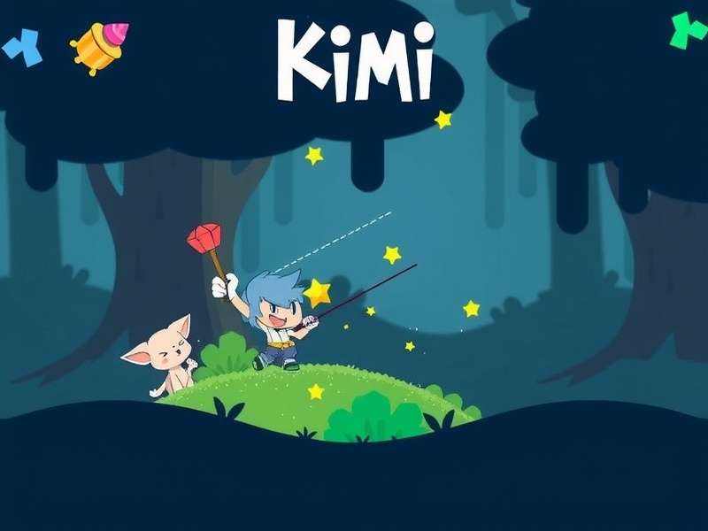 Kimi App dashboard showing real-time KAMI game statistics, leaderboards, and community feed