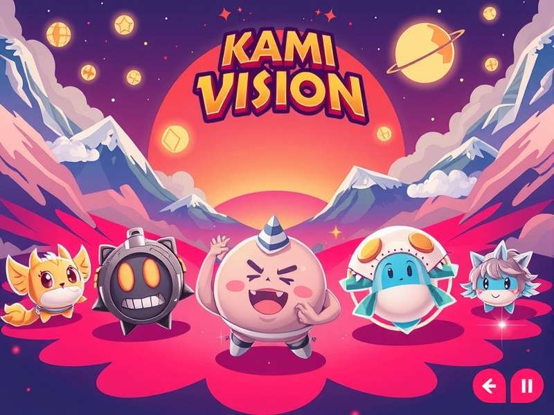 Kami Vision immersive gaming world with neon lights and fantasy landscape